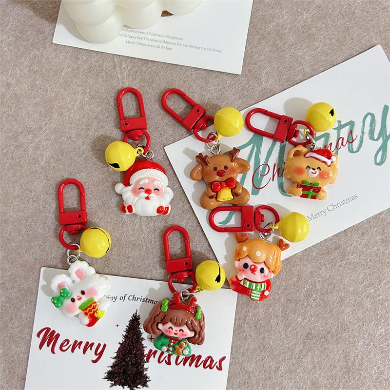 Cartoon Cute Christmas Fashion Kawaii Santa Claus Pendant Versatile Backpack Decoration Accessories Gifts