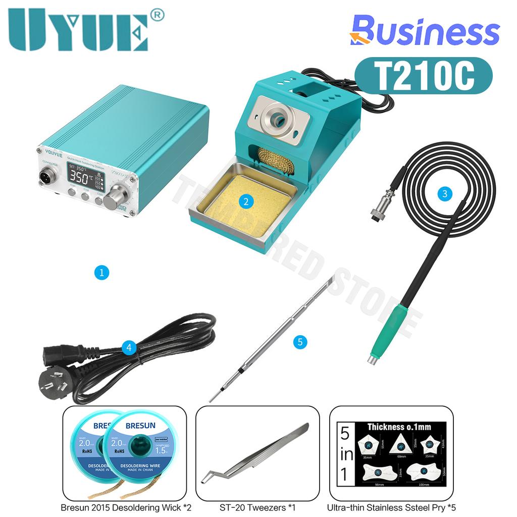 UYUE T210C Soldering Station LED Digital Adjustment Auto Sleep 1S-2S Quick Heating JBC 210 Micro Electronic Repair Welding Tools