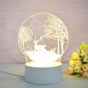 Customize Acrylic 3D Illusion LED Warm White Night Light for Living Room Kids Bedroom Decorative Lamp with USB Power