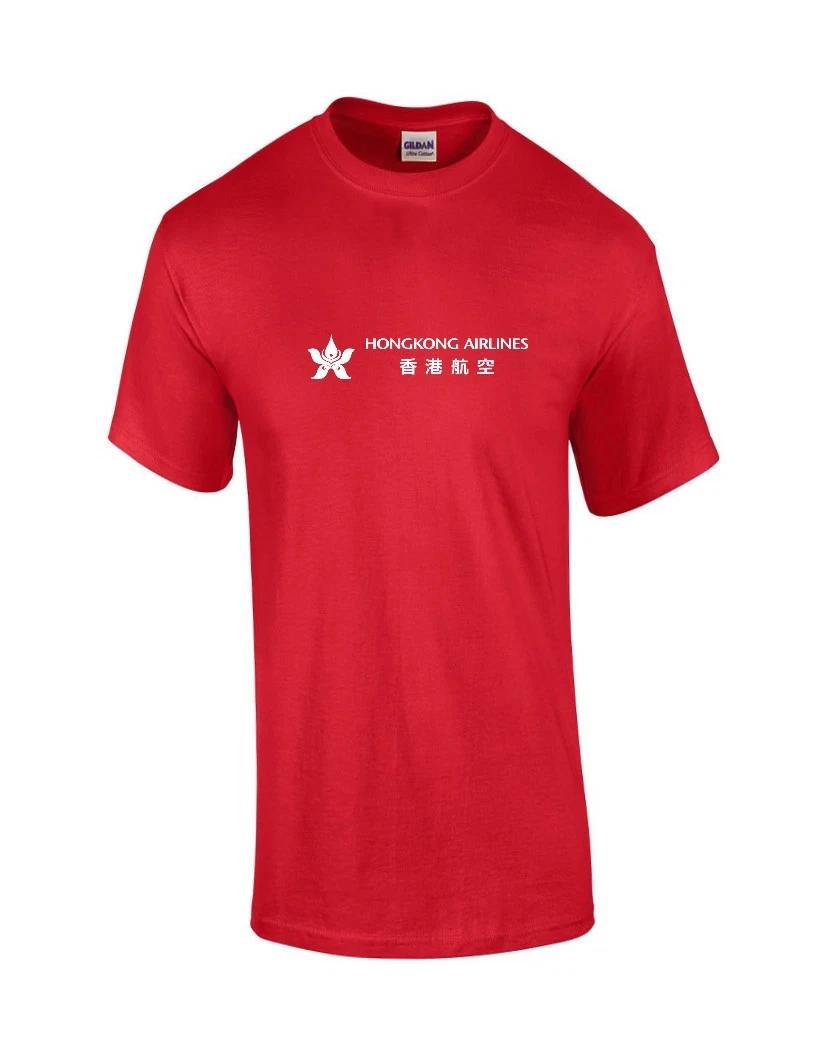 

Hongkong Airlines White Logo Chinese Aviation Geek Red Cotton T-Shirt XL