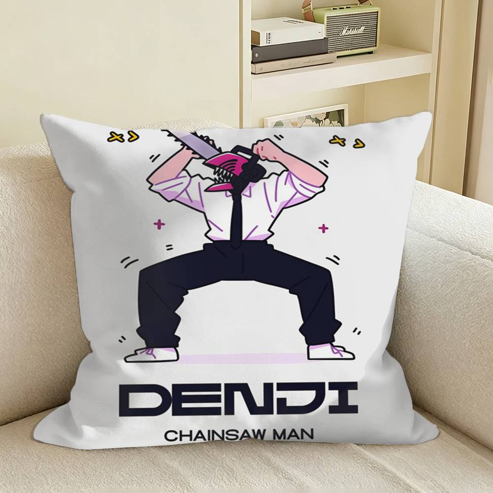 MMakima Anime ChainSaw MAN Square Sofa Pillow Cover Solid Color Living Room Home Decor Cushion Case