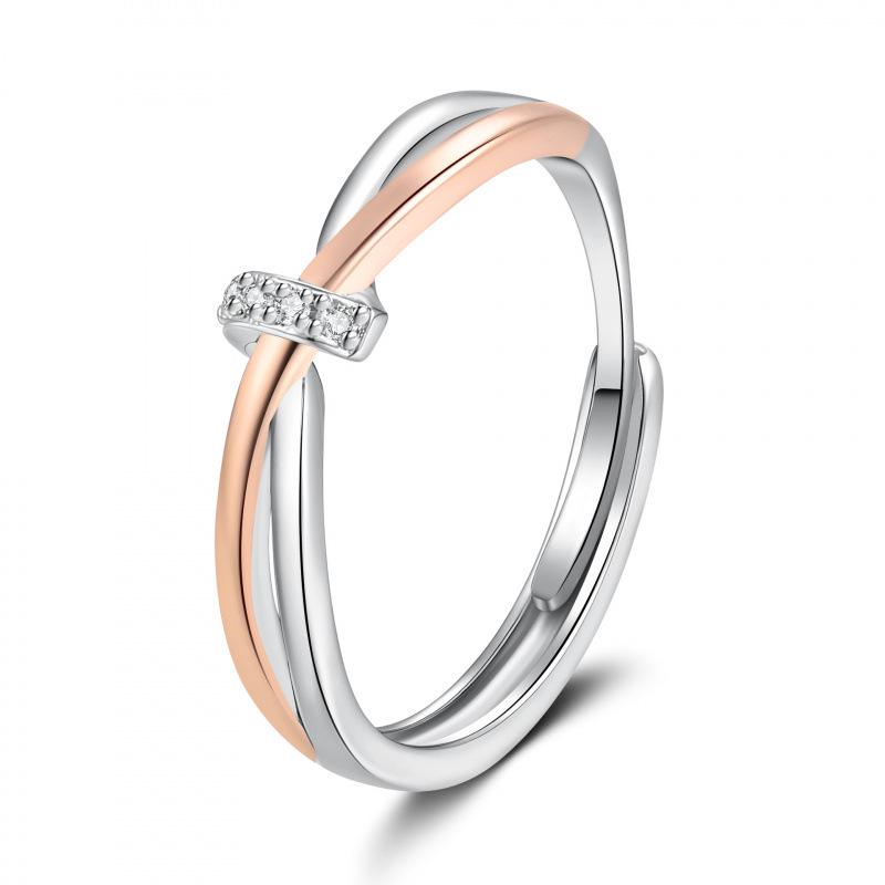 

New Twin Knot Open Adjustable Couple Rings - Elegant Design for Men & Women, Perfect Valentine s Day Gift Open Adjustable