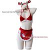 Festive Snowman Reindeer Role Play Lace-Up Bikini & Pajamas Set