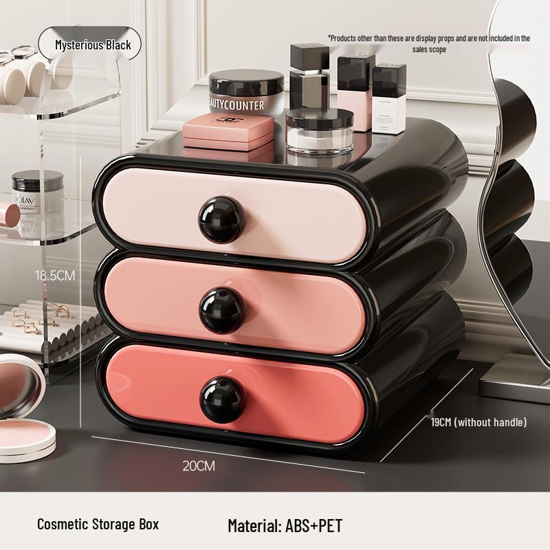 Deluxe Cosmetic Storage Box with Lid: Dustproof, Moisture-proof, Drawer-style Makeup Organizer for Lipsticks