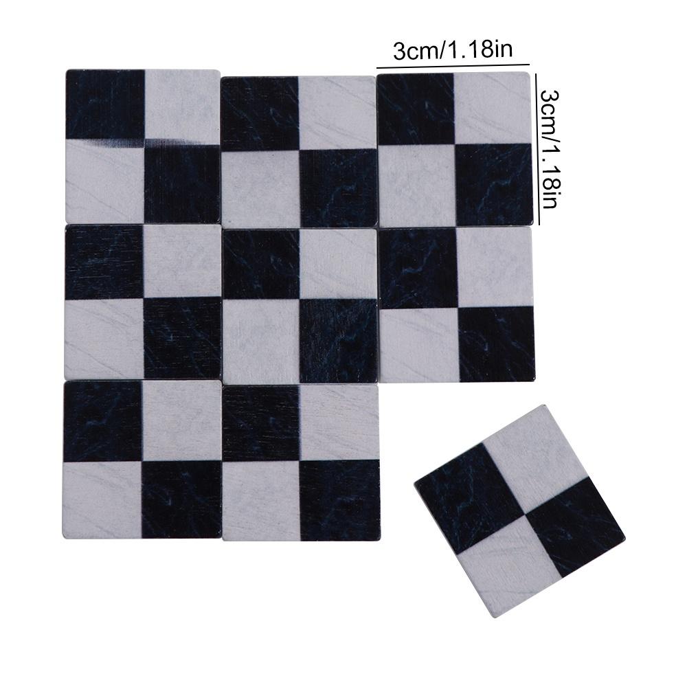 9pcs/set Pretend Play 1:6/1:12 Doll House Furniture Square OB11 Doll House Tiled Wall  Girls