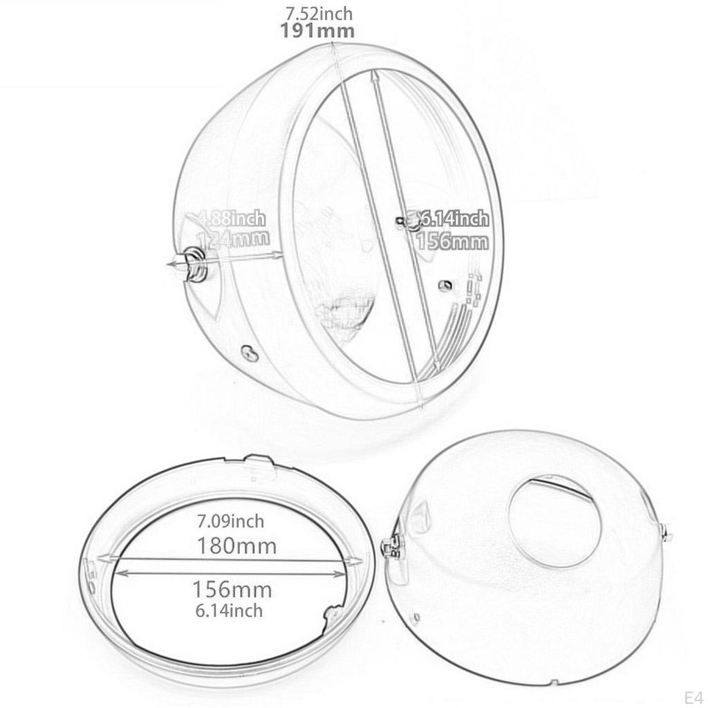 Motorcycle Headlight Housing Shell Replacements Sturdy Turn Signal Light Cover DIY Modified for