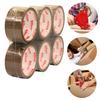 BROWN ADHESIVE PACKING TAPE 48mm X 45Y STRONG PACKING TAPE 6 PIECES
