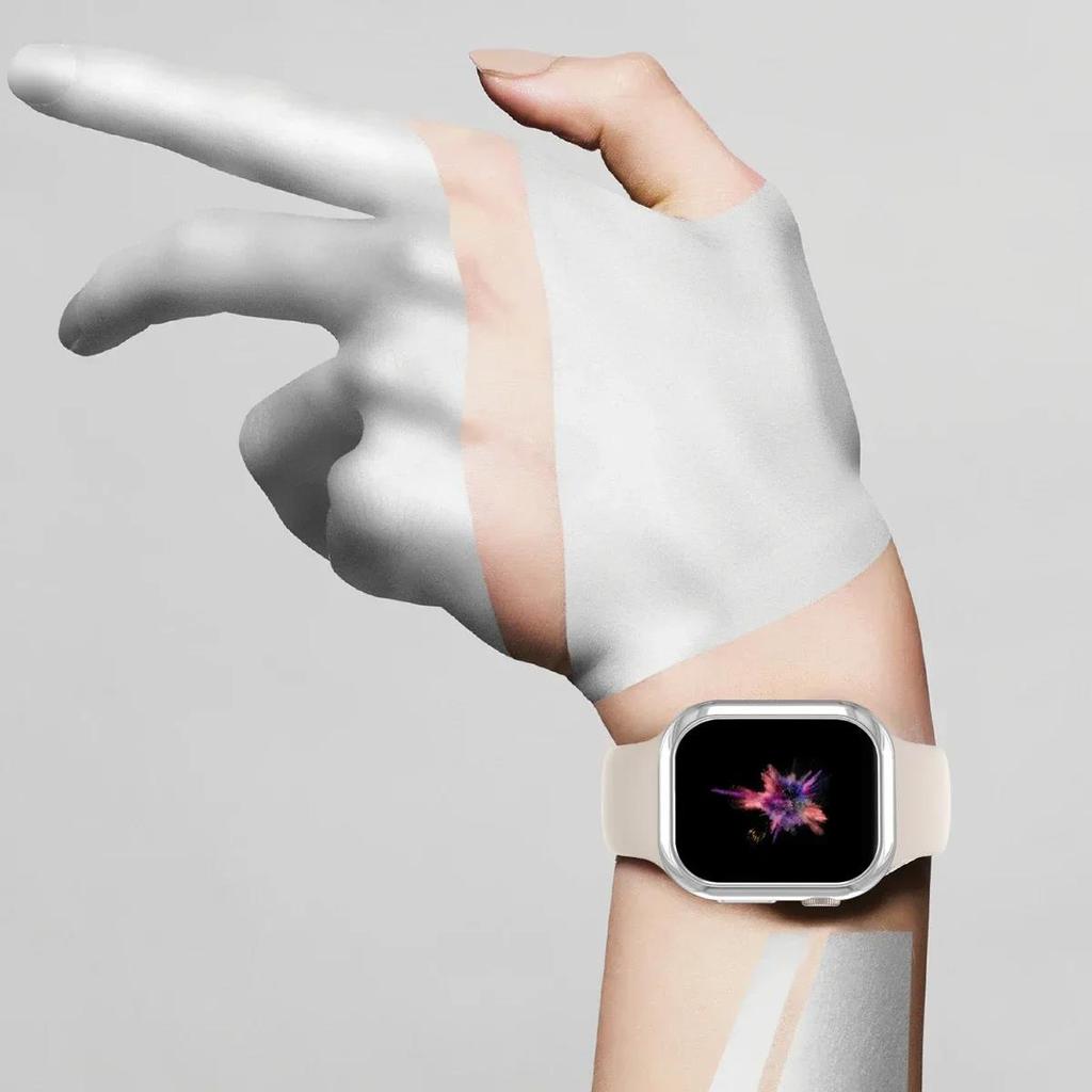 TPU Hollow Case for Apple Watch Series 11 42mm/46mm Soft Full Coverage Bumper Shell Protective Cover for iWatch S10 Accessories 7