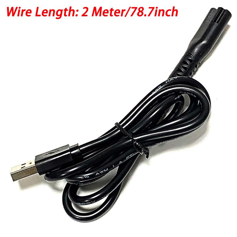 

1/2M 5V USB Charging Cable Adapter Cord Electric Hair Clippers Power Supply For 8148/8591/8504 Electric Clipper Accessories