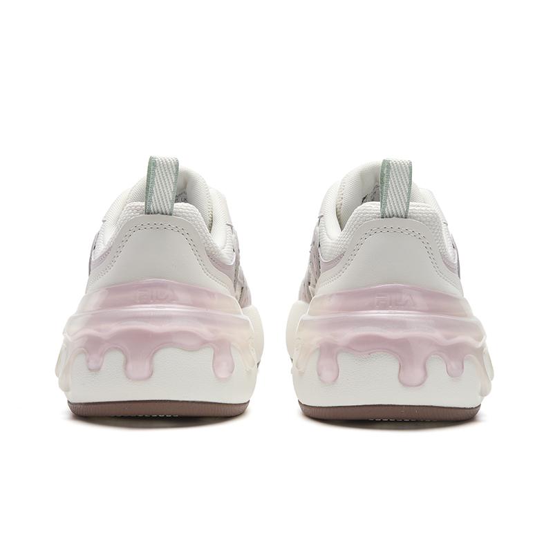 FILA CACTI Abrasion Resistant Lightweight Height Increasing Low top Skateboard Shoes Women's Pink Gray F12W541203FHA