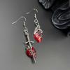 Heart with Sword Gothic Earrings - European & American Style