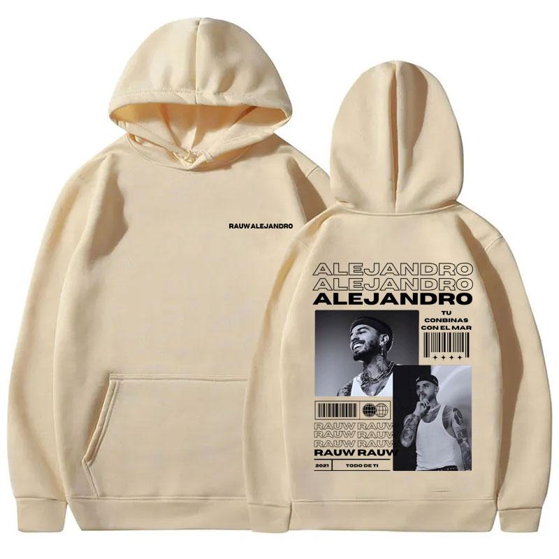 Singer Rauw Alejandro Todo De Ti Album Print Hoodie Man Fashion Vintage Streetwear Men Hip Hop Oversized Sweatshirt Male Hoodies
