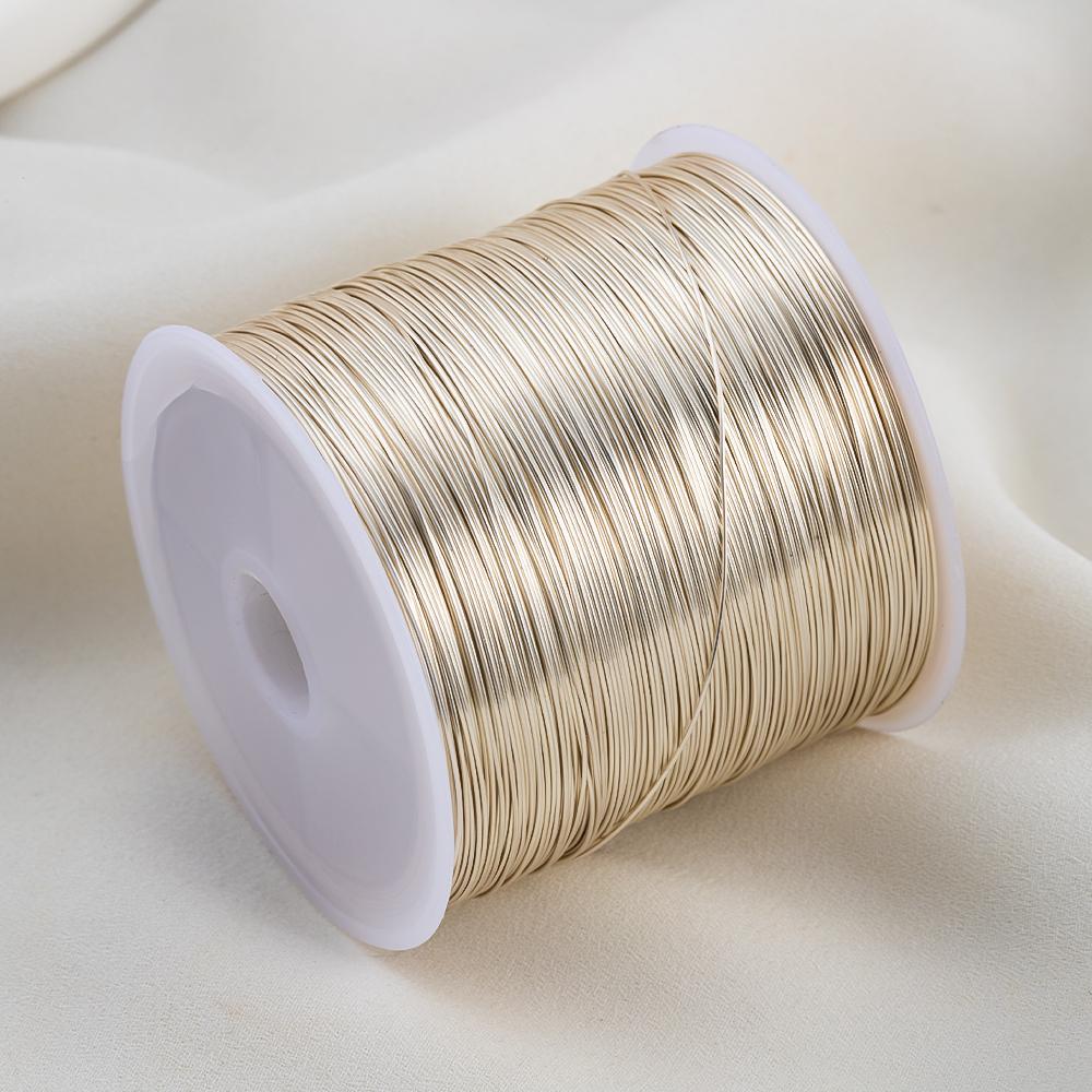 

100m/Roll Gold Color Silver Colour Copper Wire for Jewelry Making DIY Bracelet Necklace DIY Colorfast Beading Wire Cord Strings 0.3 100m