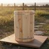 Traditional Round Beehive Handmade Wooden Barrel Fir Wood Bee for Beekeepers,
