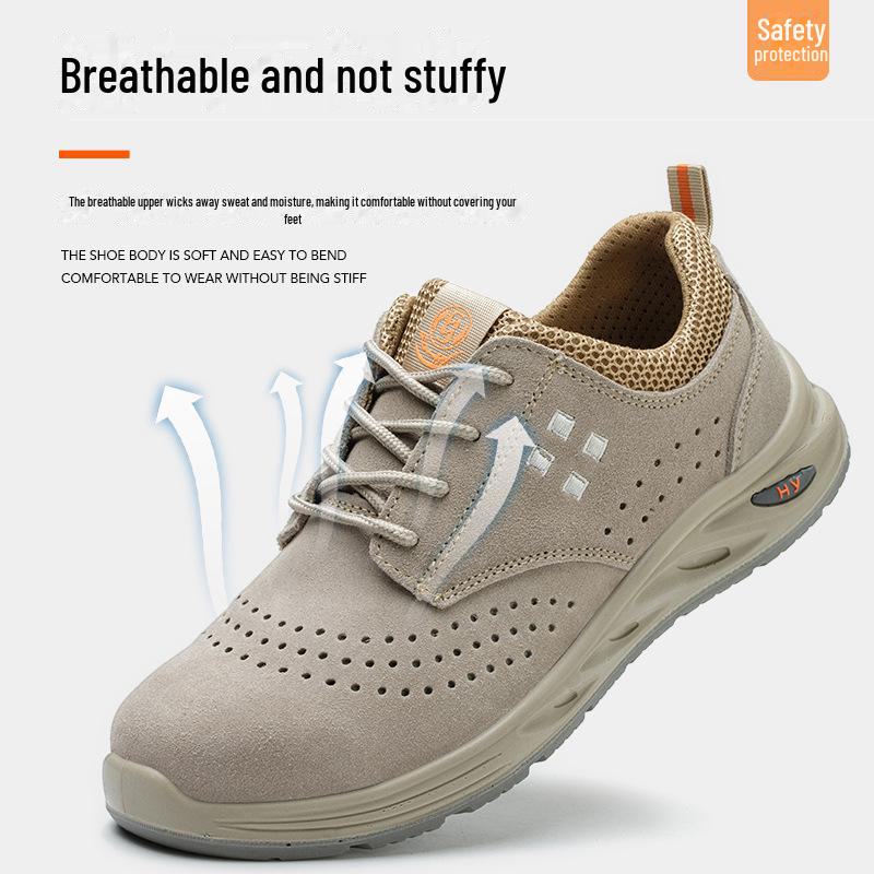 Pantofi de Sudură cu Bombeu din Oțel din Piele de Vacă - Antizdrobire, Antiperforație, Izolați, Încălțăminte de Siguranță cu Top Scund pentru Sudori.