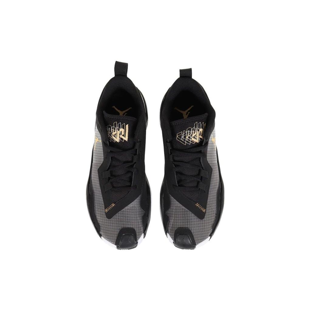 Jordan One Take 4 PF Modne Wszechstronne Amortyzacja Antypoślizgowe Trwałe Niskie Buty do Koszykówki Męskie sneakersy Czarno-Szaro-Złote DO7192-007