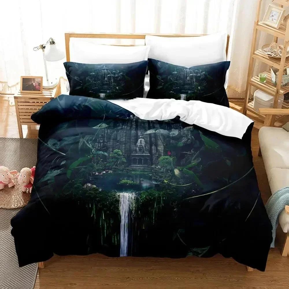 Science Fiction Enchanted Castle Bedding Set Duvet Cover Sheet Printed Bed Set Pillowcase Full Queen King Size Comforter Bedroom