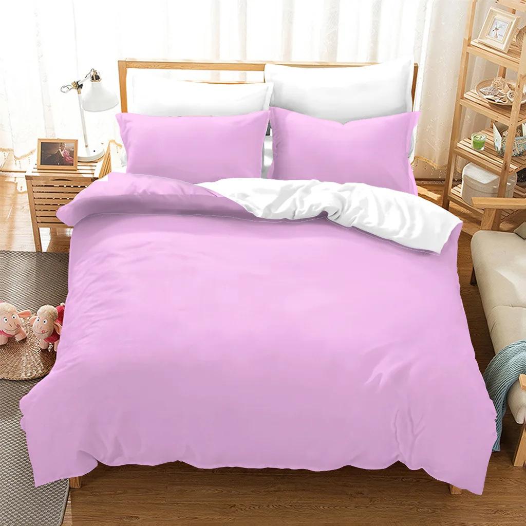 Solid Color Duvet Set Minimalist Style Three-Piece Set Suitable For Boys And Girls Bedroom Decoration