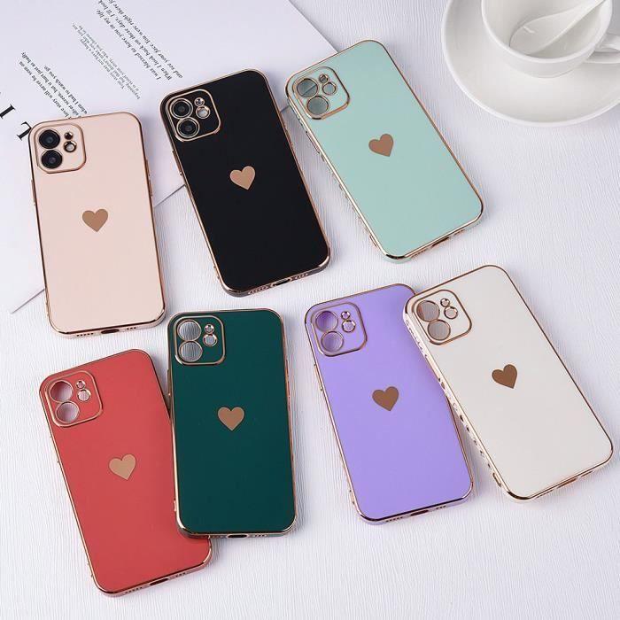 Coque de protection - Luxe - iPhone 12 Pro Max - Souple - Turquoise - Galvanisé Or