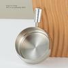 Yousheng Sauce Cup 304 Stainless Steel Espresso Measuring Cup with Ergonomic Wooden Handle V-Shaped Spout Coffee Milk Tea Sauce Holder