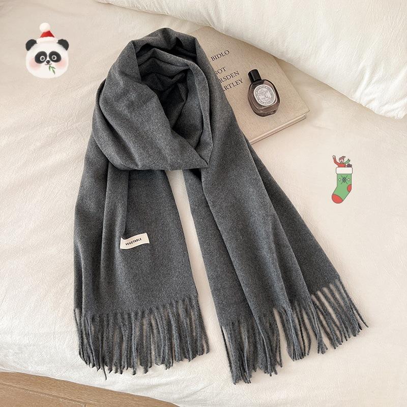 New quality scarf women's winter atmosphere Christmas gift warm scarf versatile soft waxy shawl