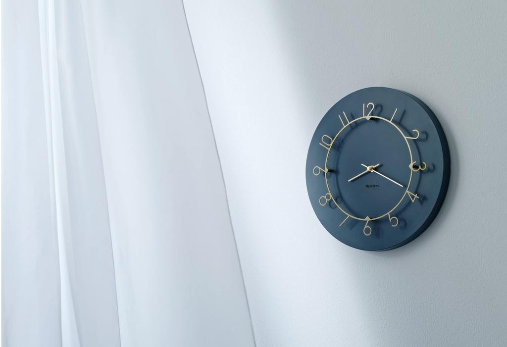 Interform Luu Wall Clock CL-4317NV Navy Gold Sweep Movement