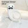Cute Seal Soap Holder Ceramic Dish, with Self-Draining Design, Sponge Durable Organizer Tray, for Bathroom Countertop And Kitchen Sink Dish