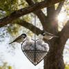 Bird Nesting House Metal Heart Birds Nesting Material Holder Hummingbird Nester Outdoor Bird Nest Box for Wild Birds
