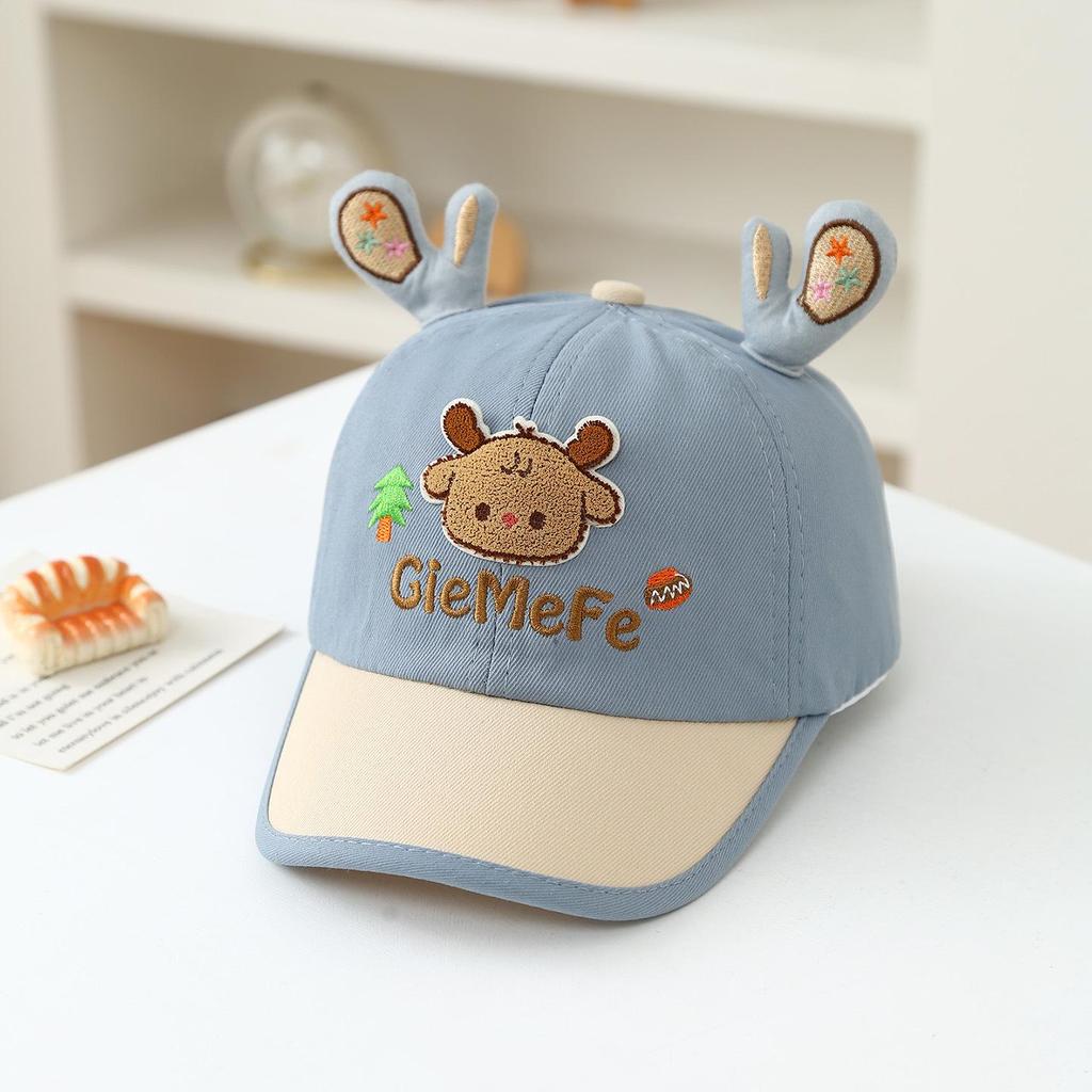 Korean Style Bear Duckbill Hat for Toddlers (1-3 Years) - Unisex Baby Sun Protection Baseball Cap, Spring/Summer 2026