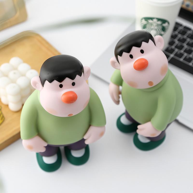 Takeshi Gouta Doraemon Toy Model Doll Pvc Material Decoration Durable Design