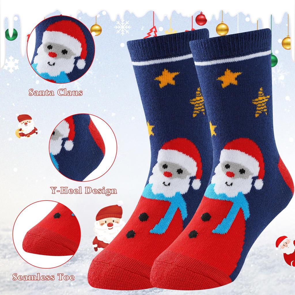 5pairs Baby Kids Cartoon Christmas Holiday Toddler Children's Socks  5-10 Years Old Gift Kids Girls Fashion Short Socks