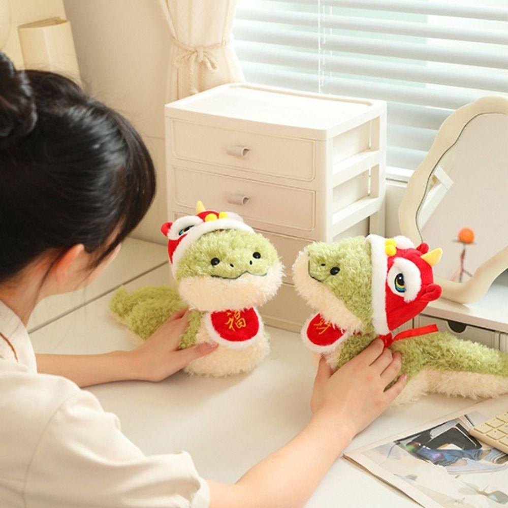 Lion Awakening Soft Snake Plush Doll Green Snake Animal Plush Doll Cartoon Snake Plush Toy  Kids