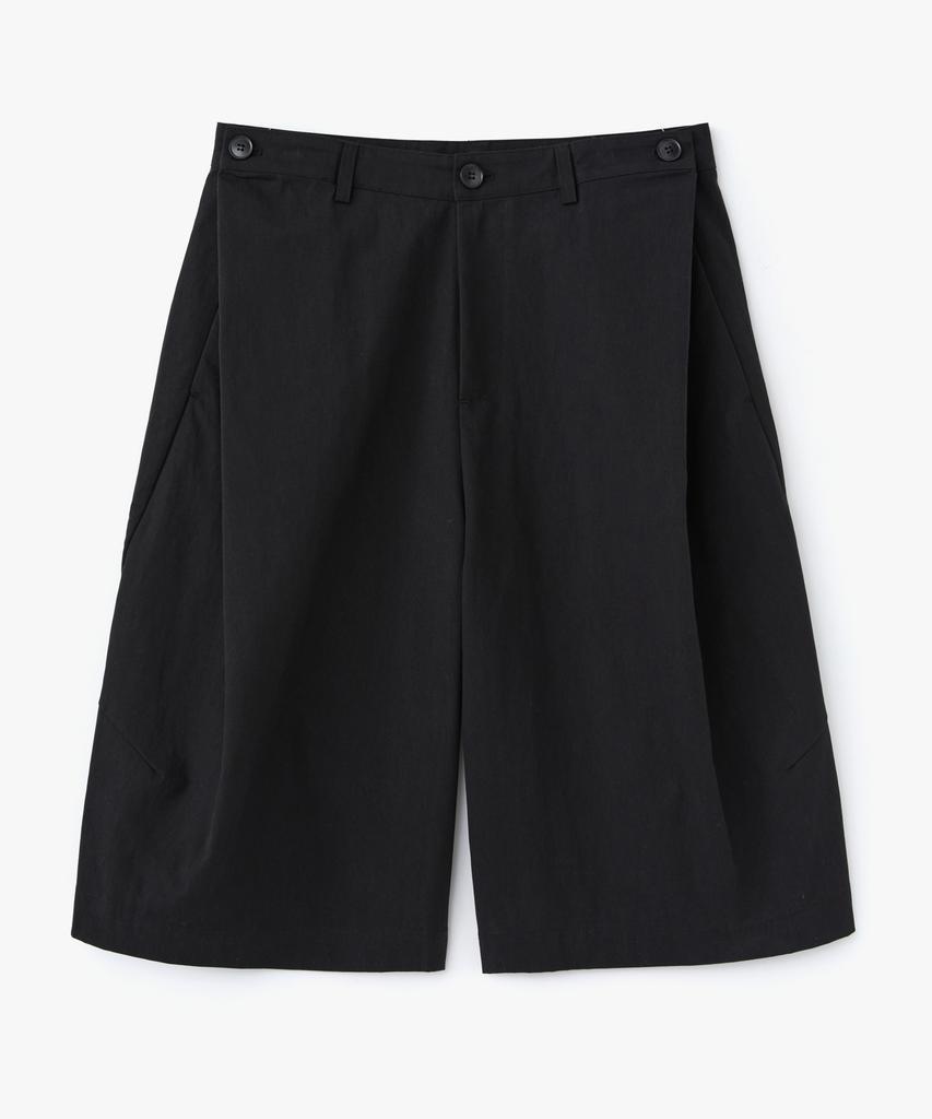 AOTT Single-Pleat Wide Cotton Bermuda Shorts 2 Colors