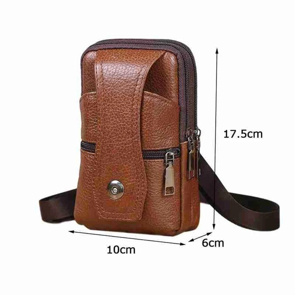 Pu Leather Classic Wallet Pouch Phone Cover Business Leather Fanny Waist Bag Phone Bag Phone Holder