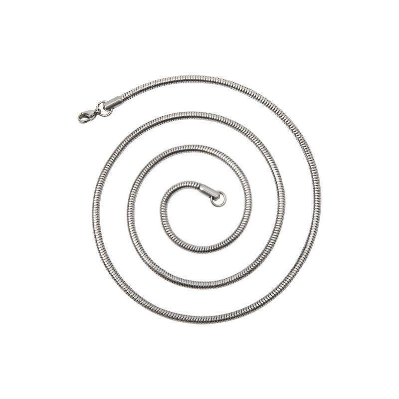

Унисекс-колье-змейка из титановой стали в корейском стиле - модный аксессуар в стиле хип-хоп 2mm*60cm snake bone chain