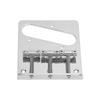 Fixed 3 Saddles Electric Guitar Bridge Metal String Tailpiece Replacement with Mounting Screws