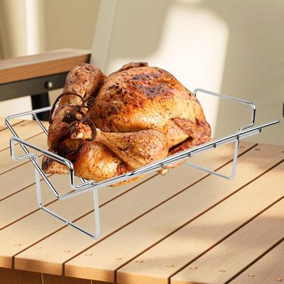 Chicken Holder Grill Rack, Leg Drumstick Ribs Rack for Grilling Family Feasts