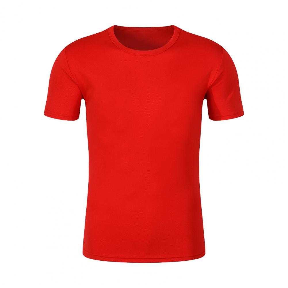 

Футболка унисекс с рекламой, короткий рукав, круглый вырез, впитывающая пот, быстросохнущая, мягкая, дышащая, однотонная, с принтом своими руками, эластичная, спортивная, M M красный