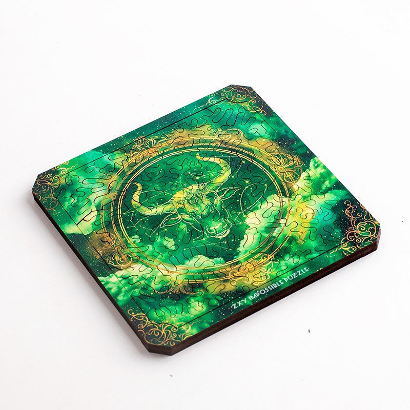 

Taurus Creative Wooden Jigsaw Puzzle: Challenging Educational Toy and Gift for Friends, Doubles as Ornament