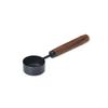 Gold & Black Stainless Steel Measuring Cups and Spoons with Wooden Handles and Scale - Multifunctional Baking & Coffee Spoon Set