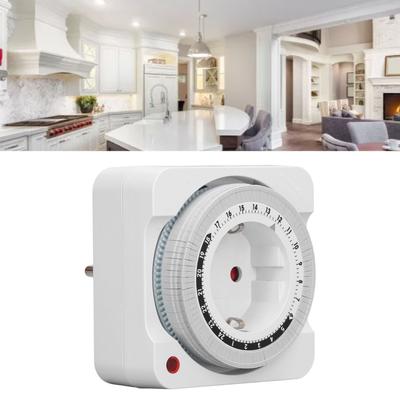Plug In Mechanical Timer Timer Socket Mechanical 24 Hour 15 Minute Increment Automatic Countdown Outlet Timer for Electric Bike