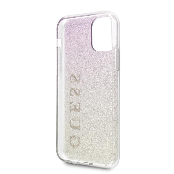 Guess Guhcn65Pcuglgpi Iphone 11 Pro Maxróżowo-Złoty/Gold Pink Hard Case Gradient Glitter