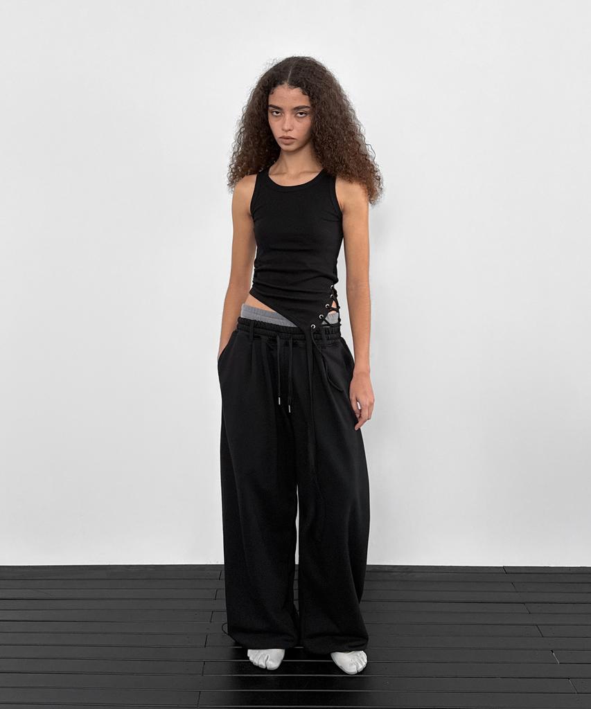 Saendeulig Double Sweat Pants_Black