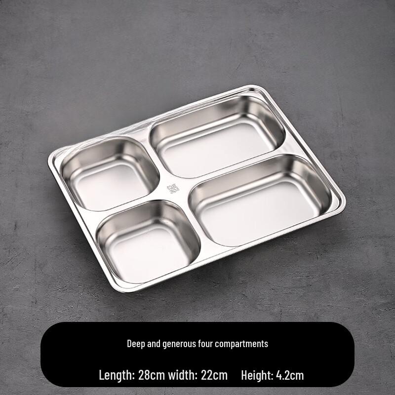 304 Stainless Steel Divided Meal Tray