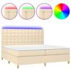 VidaXL Sommier à Lattes de Lit avec Matelas et LED, Lit Rembourré, Lit Double, Lit Adulte de Chambre à Coucher Intérieur, 3135786