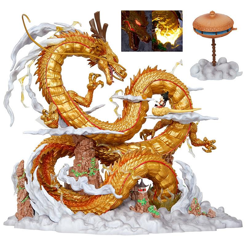 Animation Dragon Ball peripheral, Dragon and Goku figure, scene oversized statue model ornament doll toy