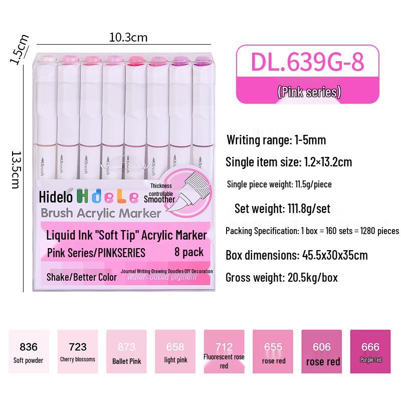 Huideluo Soft-tip Marker Set: Liquid Ink Acrylic Art and Journal Drawing Pens for Students