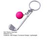 Keychain Pendant Simulated Golf Pendant Gym Keyring Sports Style Golf Club Key Holder Fitness Bag Accessories