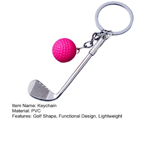 Keychain Pendant Simulated Golf Pendant Gym Keyring Sports Style Golf Club Key Holder Fitness Bag Accessories
