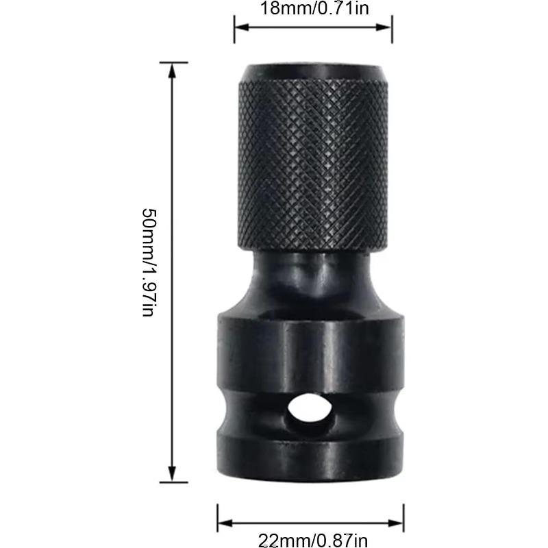 Socket Extension Bit Holder Impact Wrench to Drill Adapter 1/2 to 1/4 Hex Converter For Electric Wrench Power Tools Heavy Duty